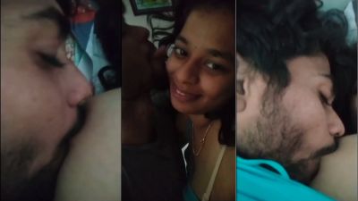 Hungry BF desi boob suck video with his GF MMS xxx video